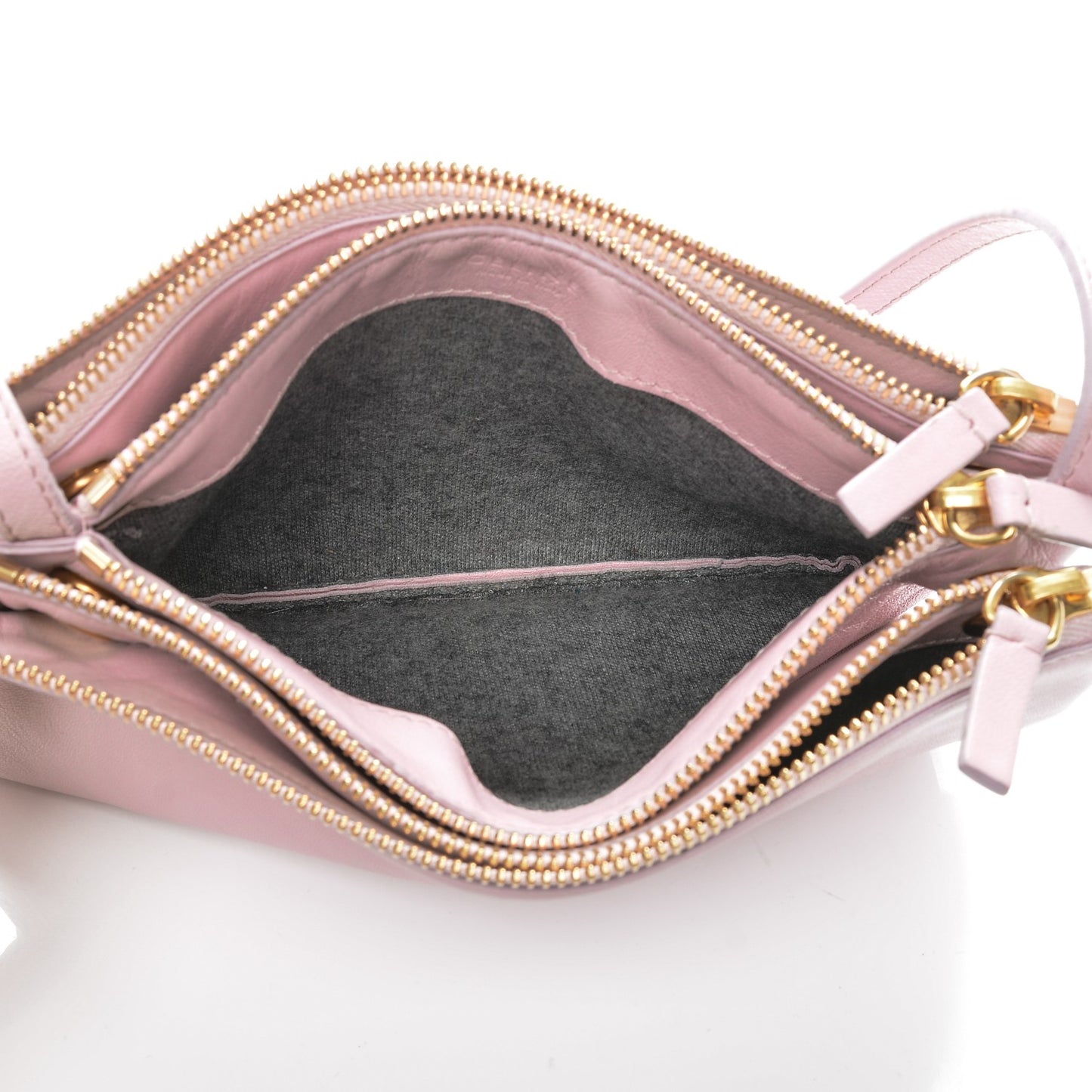Lambskin Small Trio Crossbody Bag Pink