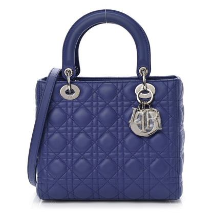 Christian Dior Lambskin Cannage Medium Lady Dior Blue 1 of 13