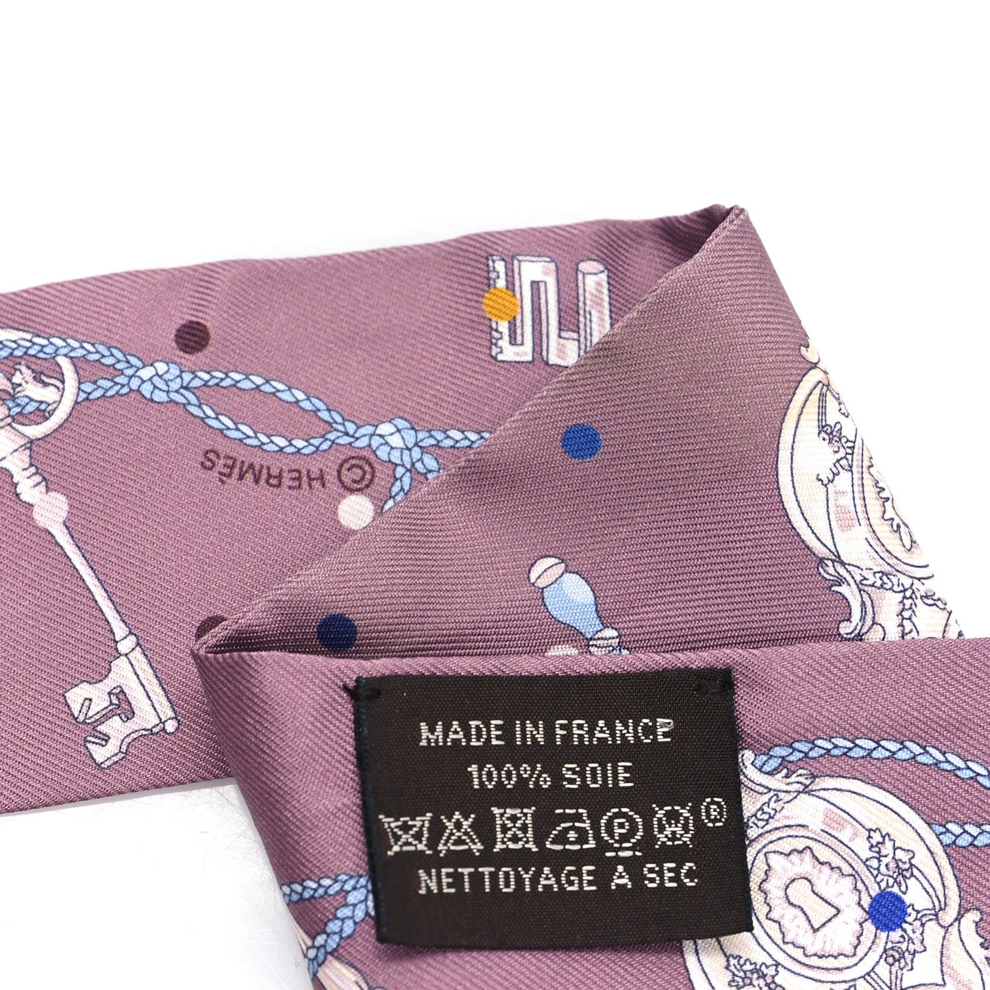 Silk Les Cles A Pois Twilly Marron Glace Gris