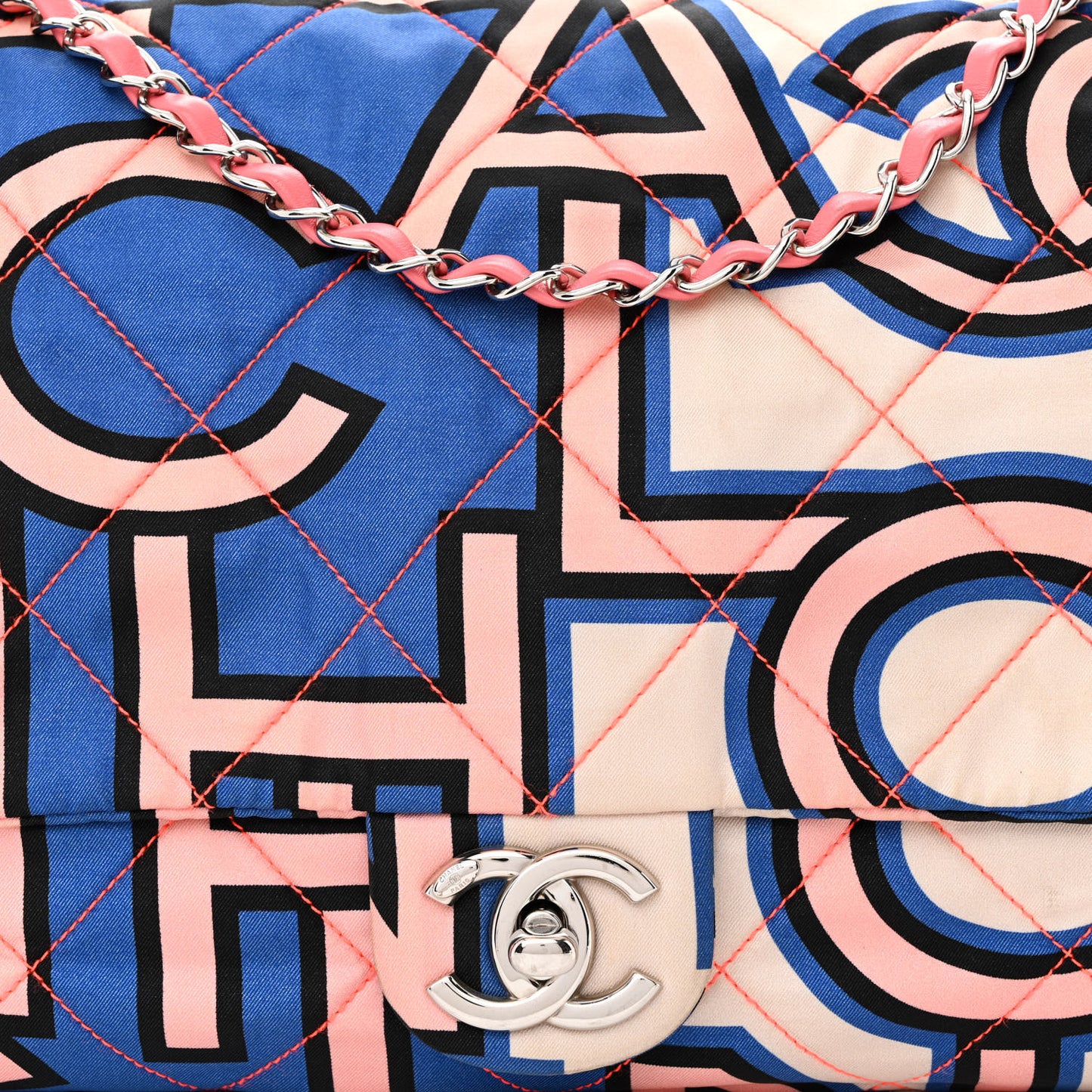 Nylon Printed Maxi Flap Multicolor