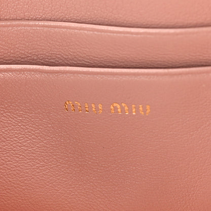 Miu Miu Nappa Matelasse Double Zip Chain Shoulder Bag Cammeo 6 of 8
