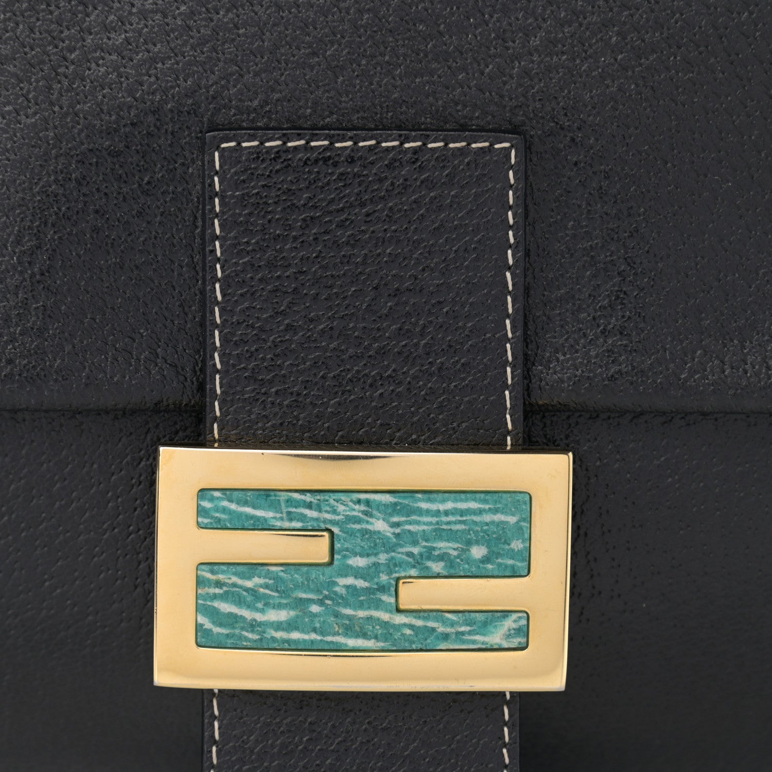 Fendi Pebbled Calfskin Baguette Black 8 of 13