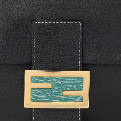 Fendi Pebbled Calfskin Baguette Black 8 of 13