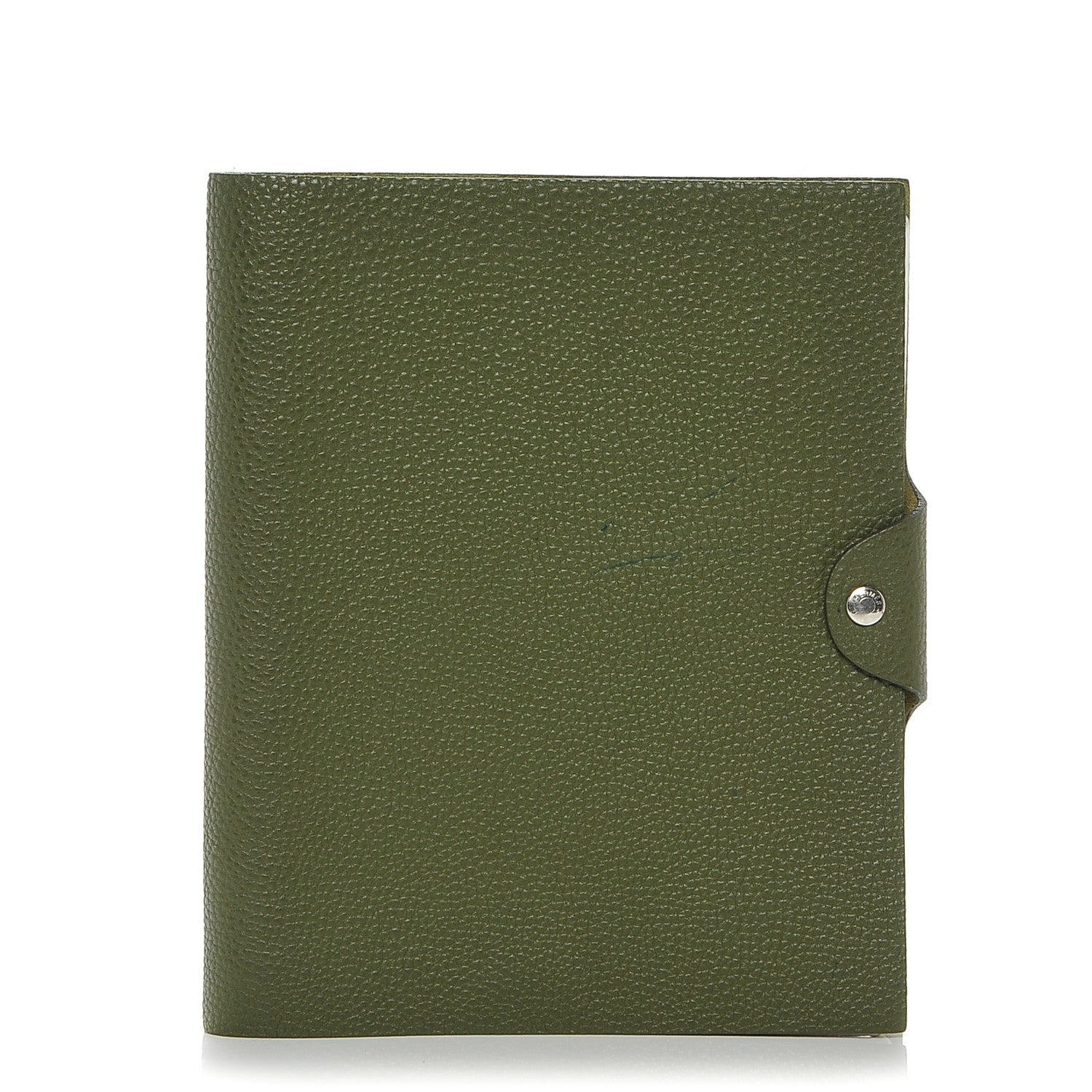 Hermes Togo Ulysse MM Notebook Cover Vert Olive 1 of 9
