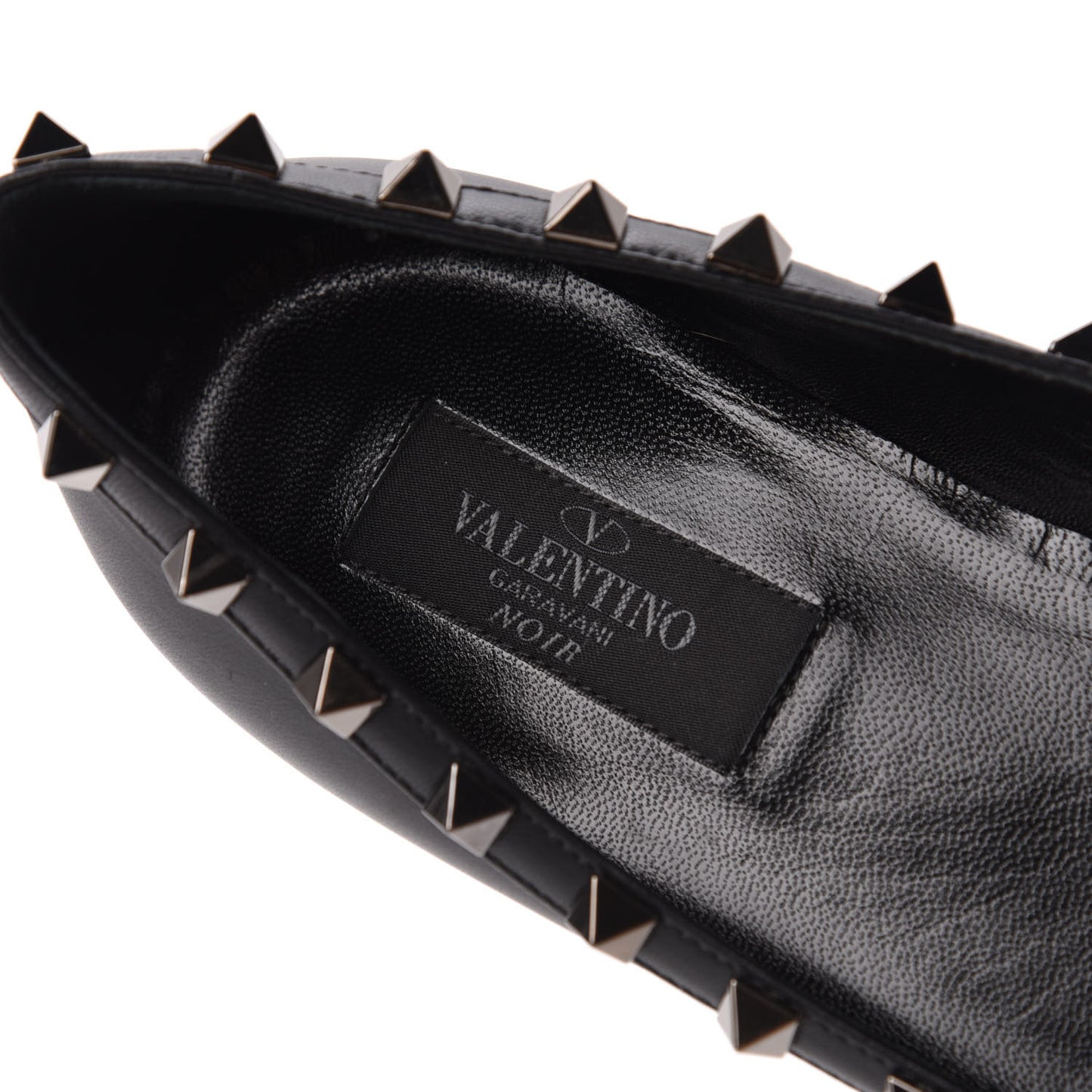 Nappa Rockstud Ballerina Flats 37 Black