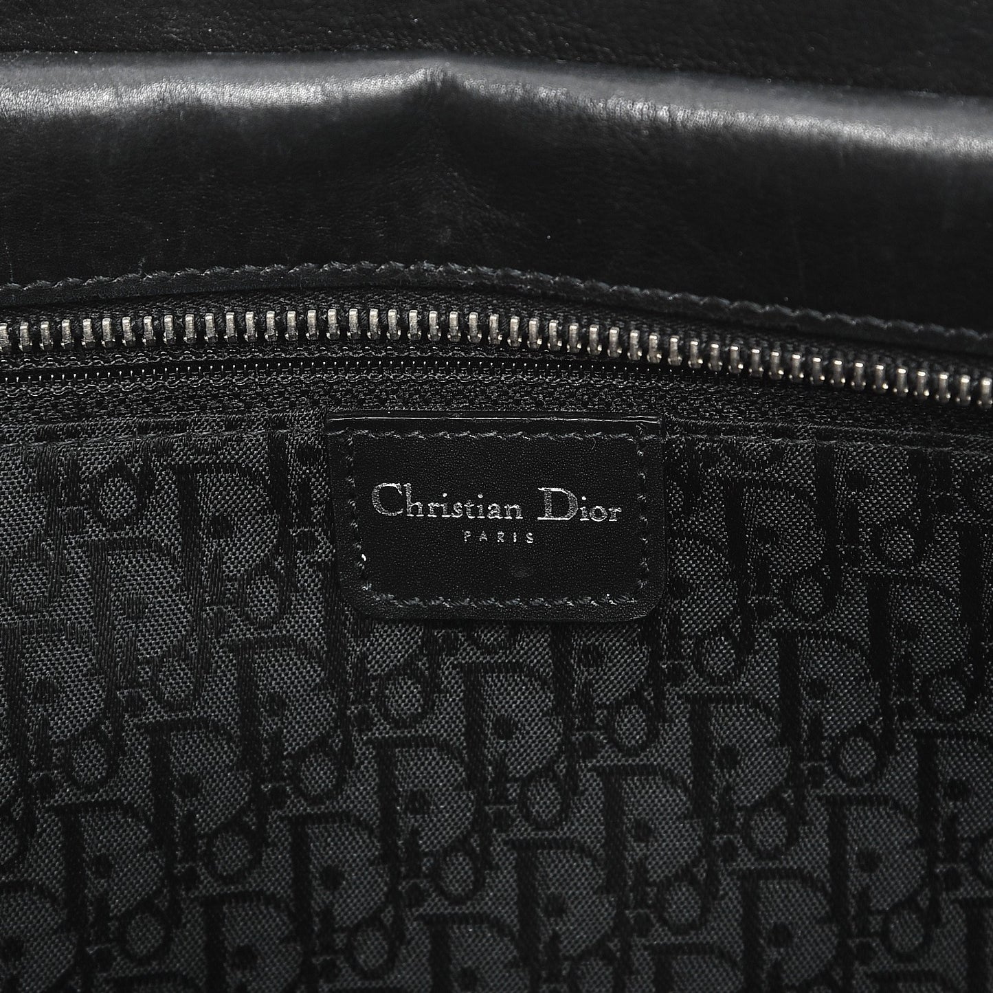 Calfskin Cannage Stitched Large East West Lady Dior Black