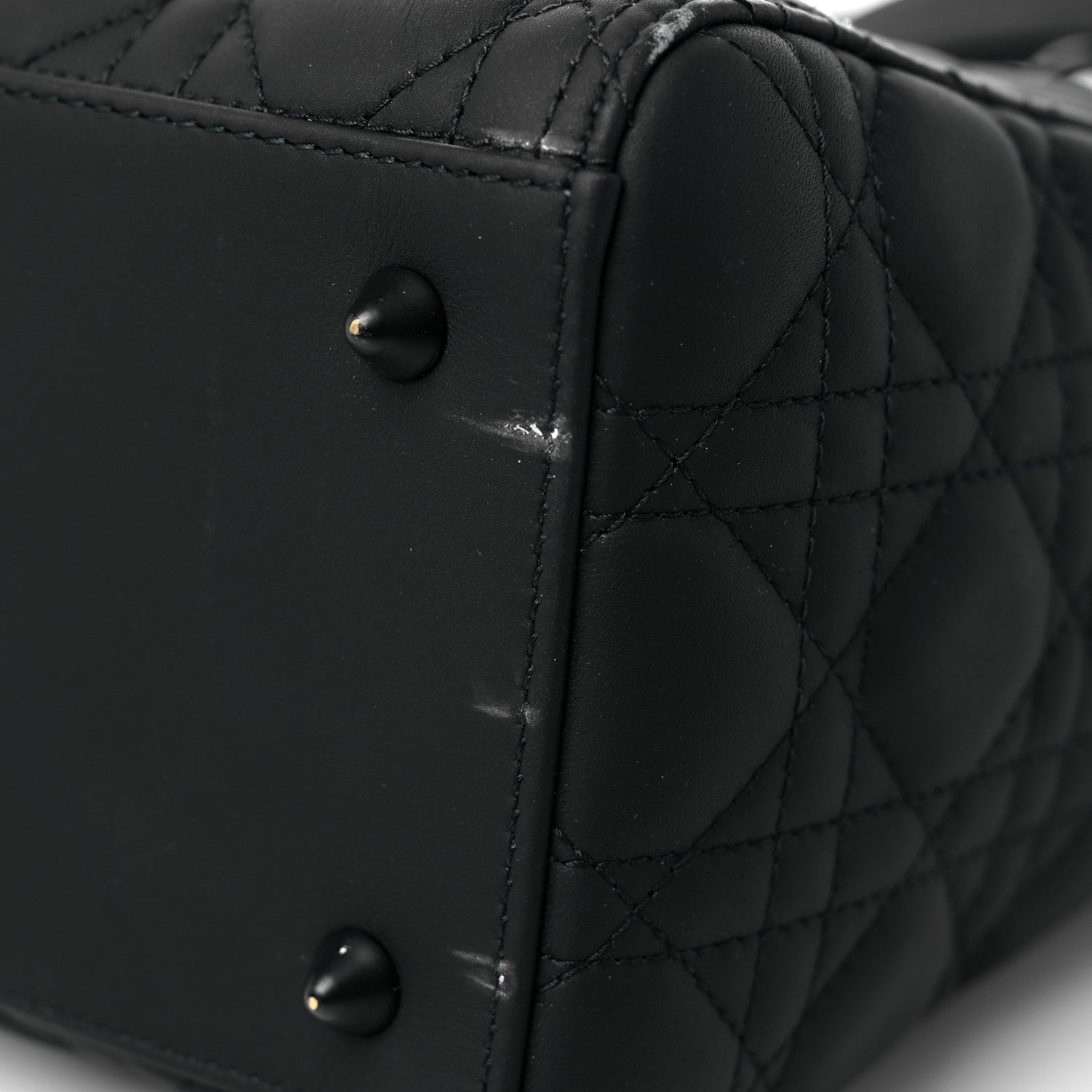 Christian Dior Ultra Matte Calfskin Cannage Medium Lady Dior Black 15 of 18