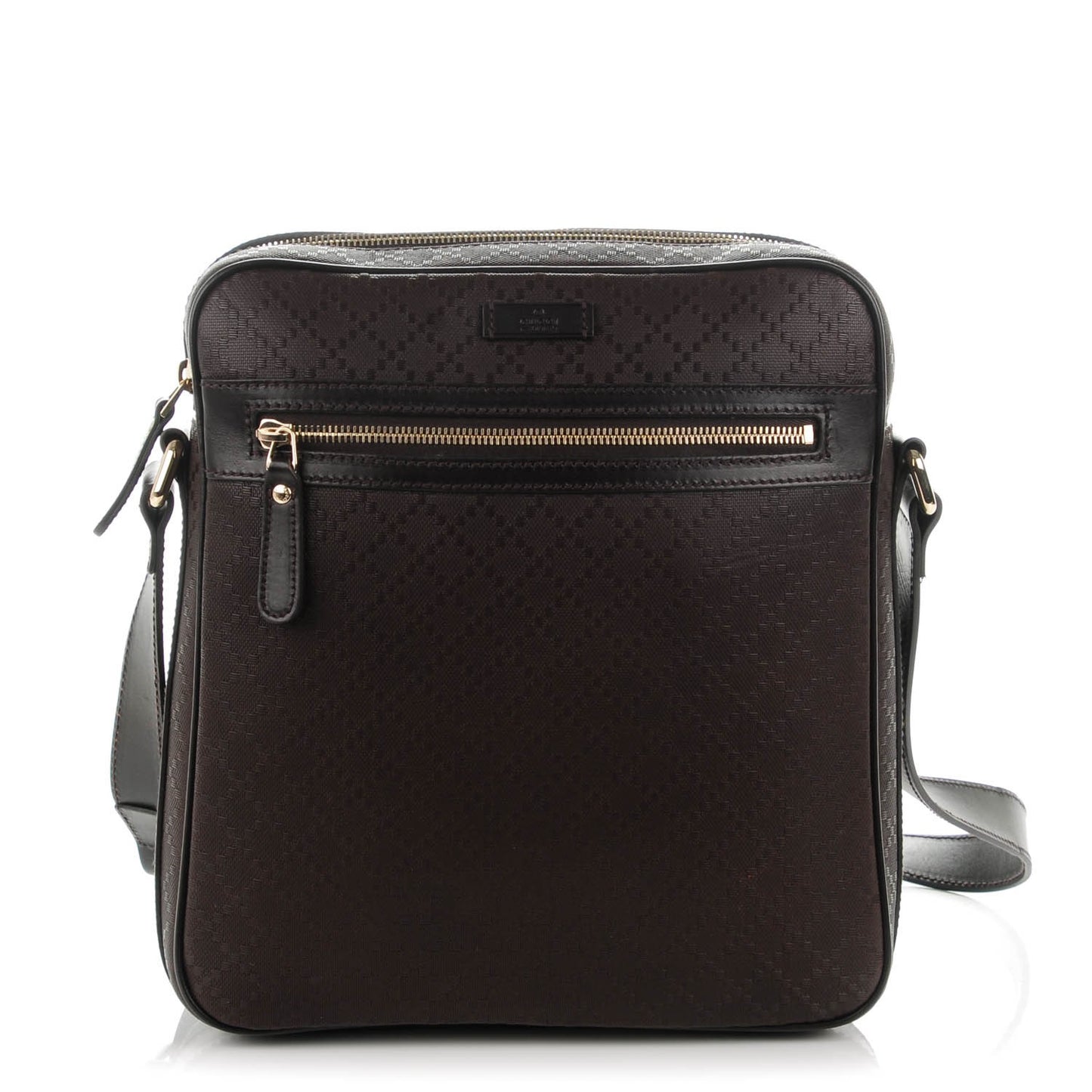 Diamante Medium Hilary Messenger Bag Dark Brown