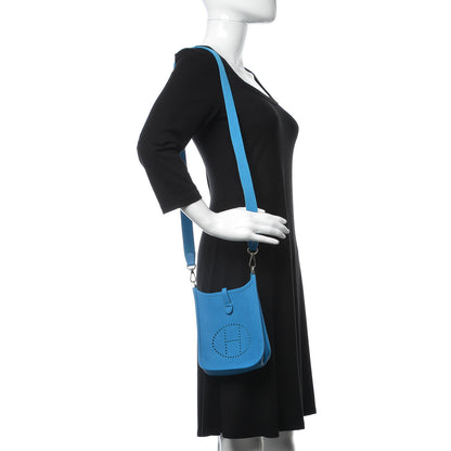 Hermes Taurillon Clemence Evelyne TPM Bleu Zanzibar 2 of 9