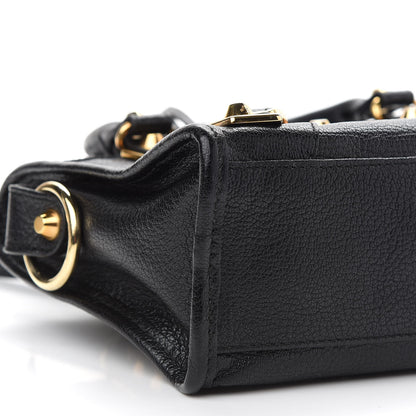 Balenciaga Chevre Gold Metallic Edge Hardware Mini City Black 8 of 9