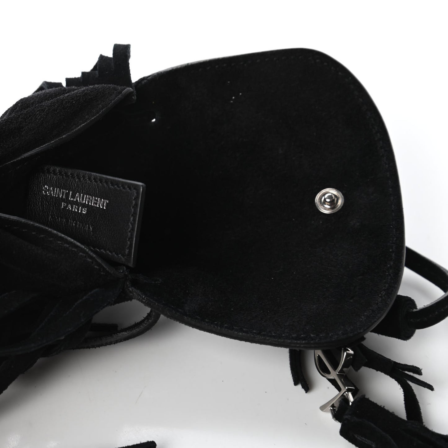 Suede Fringe Toy Monogram Anita Crossbody Bag Black