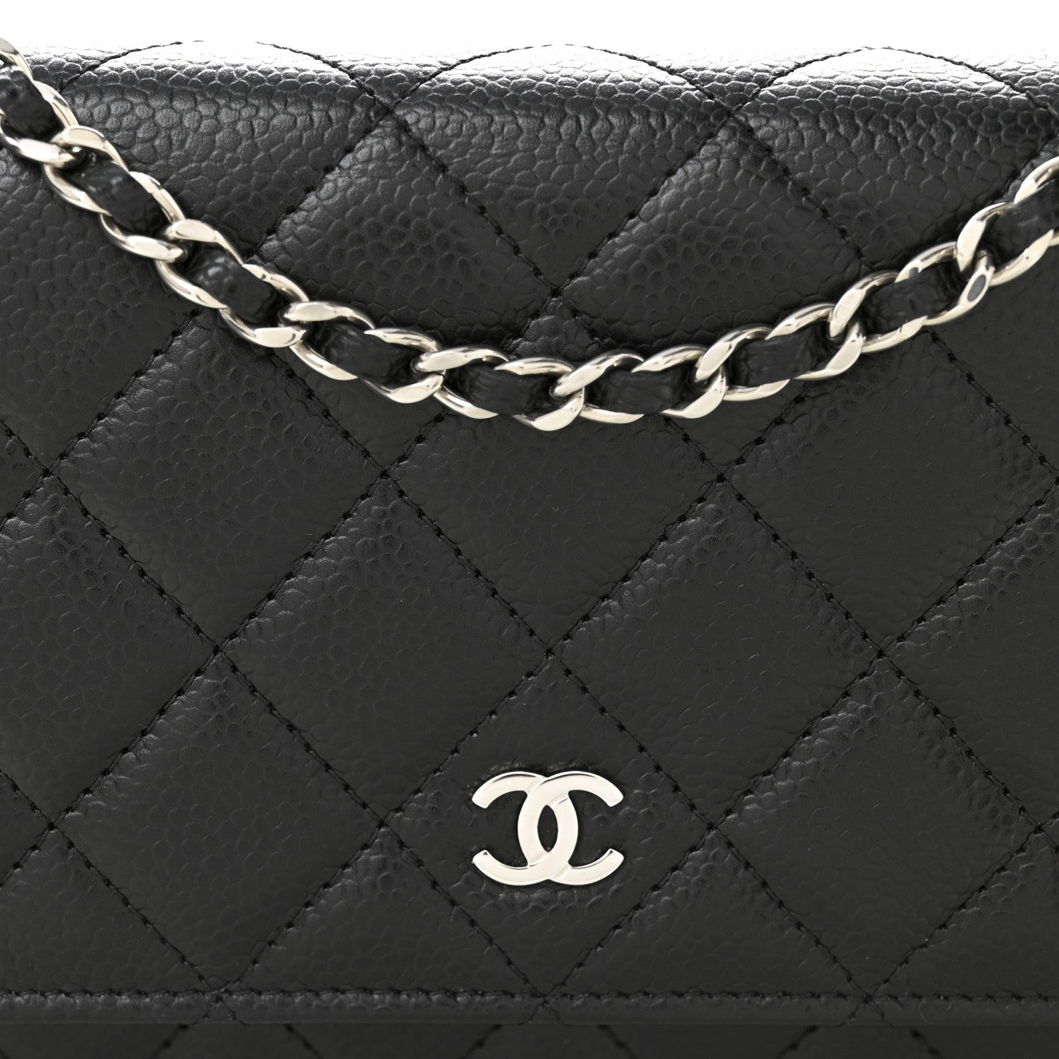 Chanel Caviar Quilted Wallet On Chain WOC Black 9 of 12