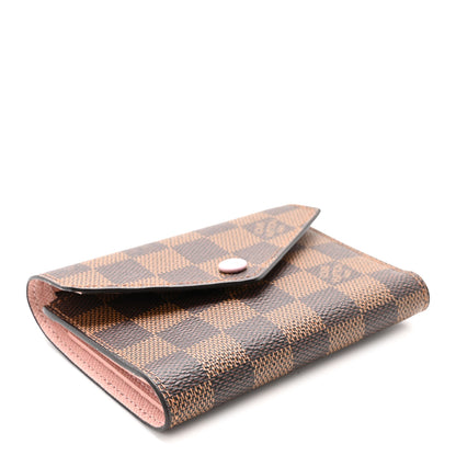 Louis Vuitton Damier Ebene Victorine Wallet Rose Ballerine 4 of 6