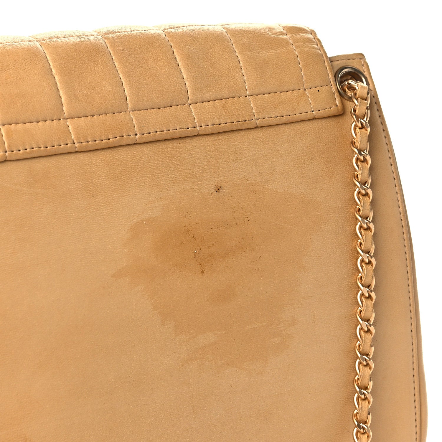 Chanel Lambskin Chocolate Bar Accordion Flap Beige 13 of 14