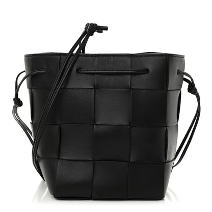 Bottega Veneta Lambskin Intreccio Small Crossbody Bucket Bag Fondant 1 of 9