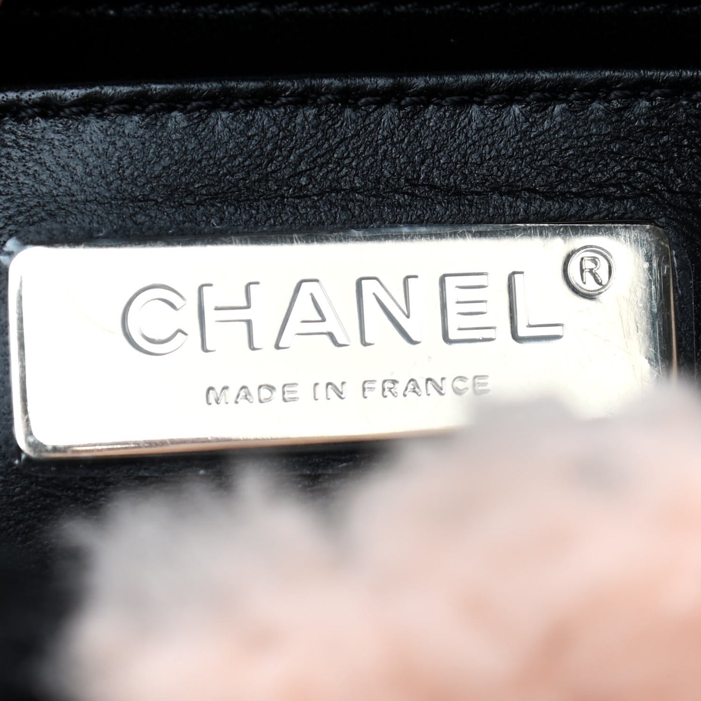 Shearling Lambskin Large Fluffy Tartan Single Flap Pink Black