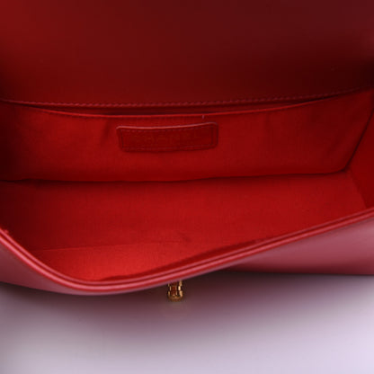 Chanel Lambskin Quilted Medium Boy Flap Red 5 of 17