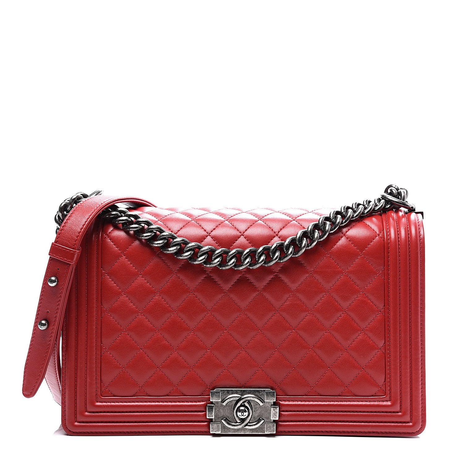 Chanel Lambskin Quilted New Medium Boy Flap Red 1 of 9
