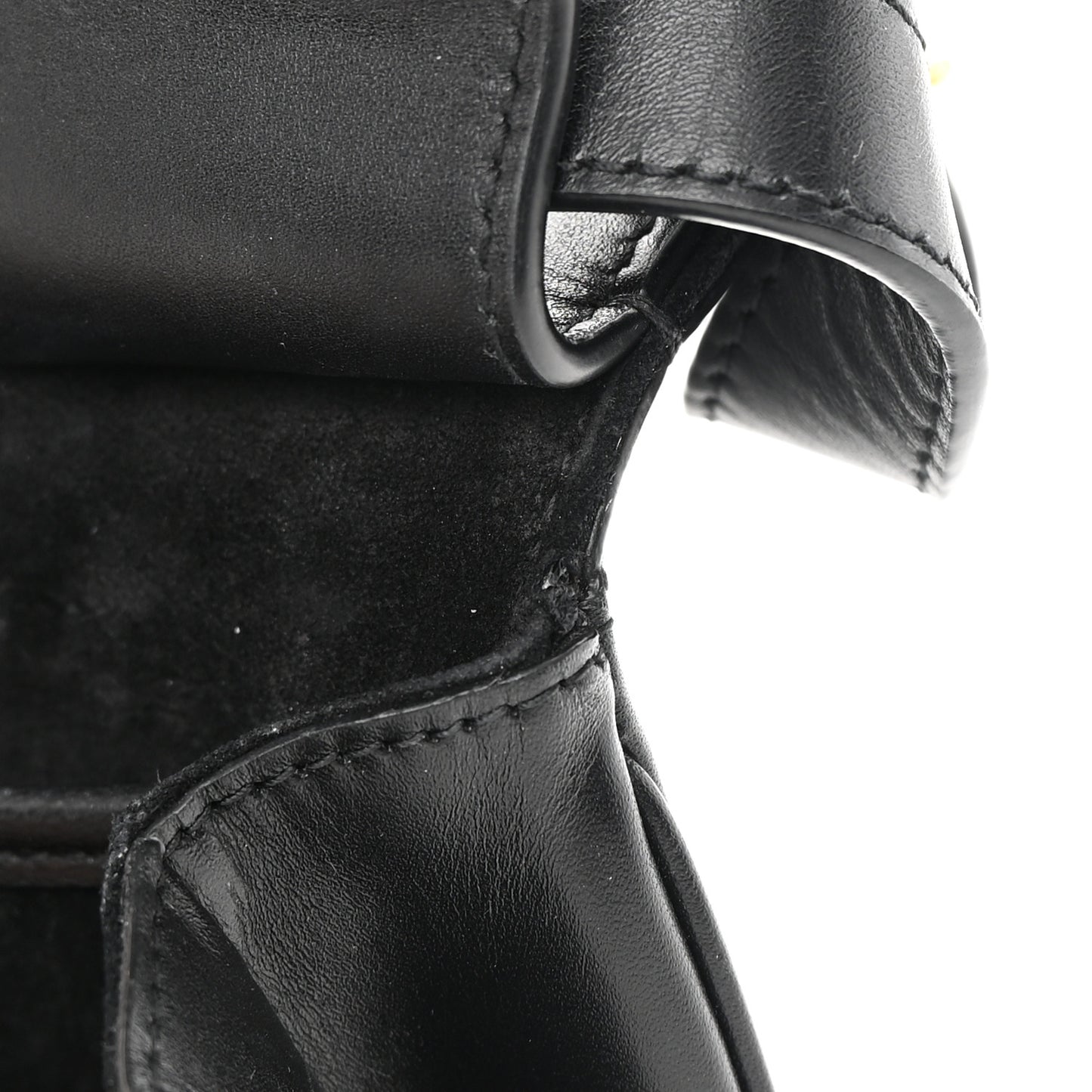 Smooth Calfskin Small Charlie Shoulder Bag Black