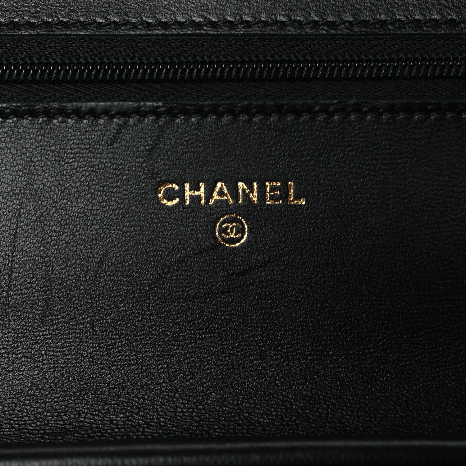 Chanel Lambskin Quilted Wallet On Chain WOC Black 6 of 11