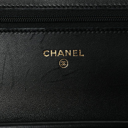 Chanel Lambskin Quilted Wallet On Chain WOC Black 6 of 11