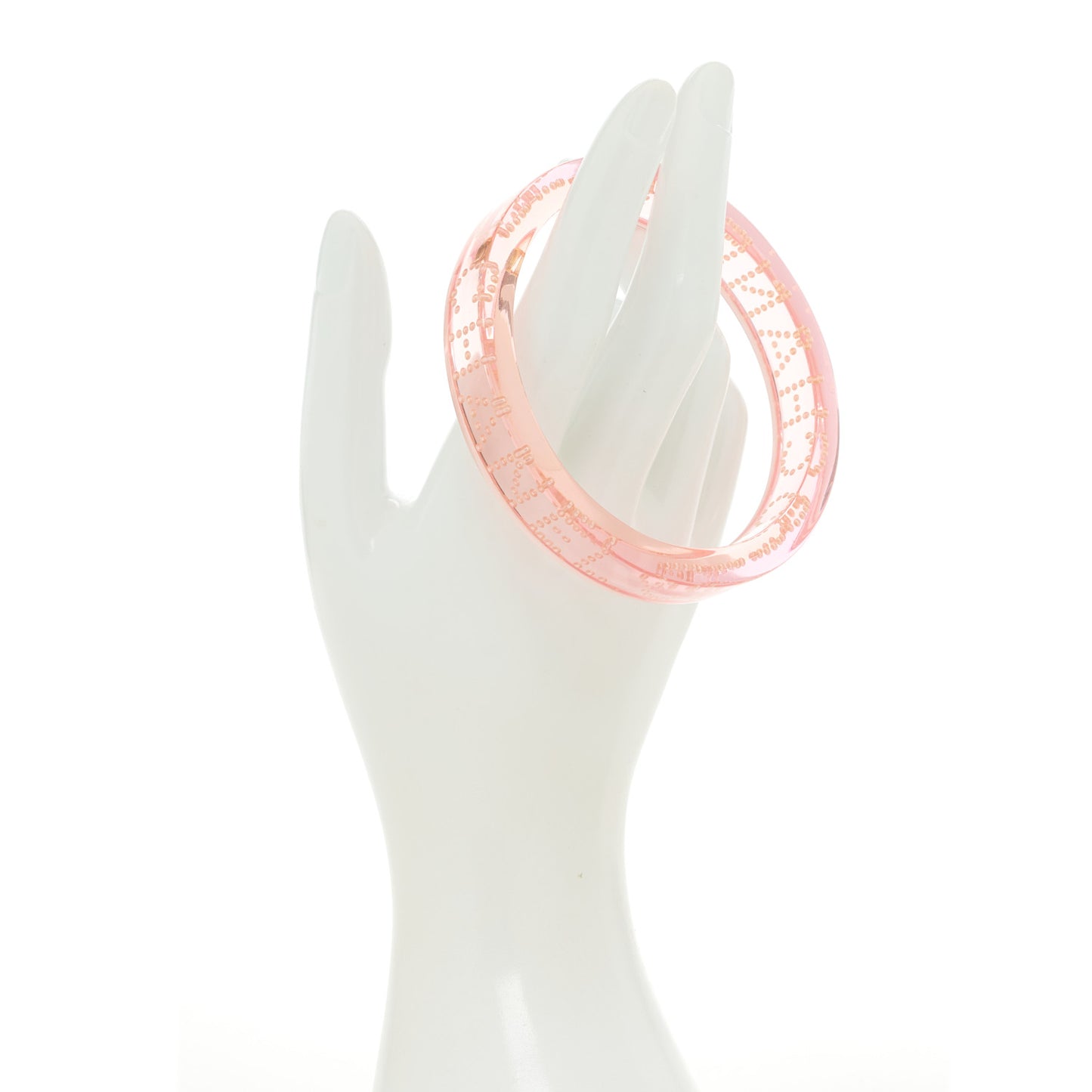 Resin Pearl Coco Cuff Transparent Pink