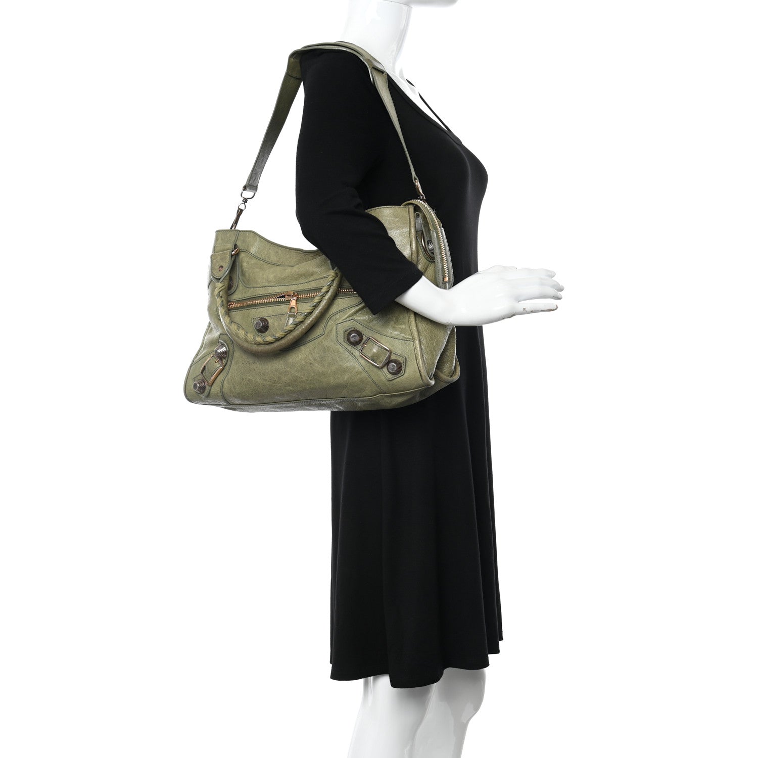 Balenciaga Agneau Giant 21 Rose Gold Hardware City Light Olive 2 of 16