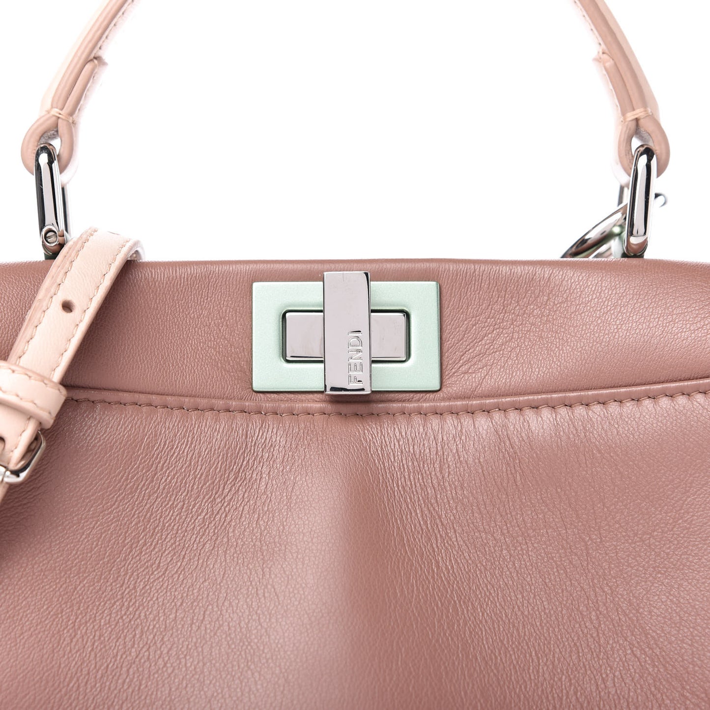 Nappa Colorblock Mini Peekaboo Iconic Satchel English Rose Plaster Oxigen