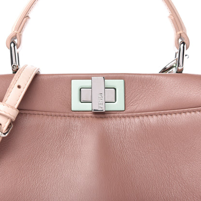Fendi Nappa Colorblock Mini Peekaboo Iconic Satchel English Rose Plaster Oxigen 9 of 9