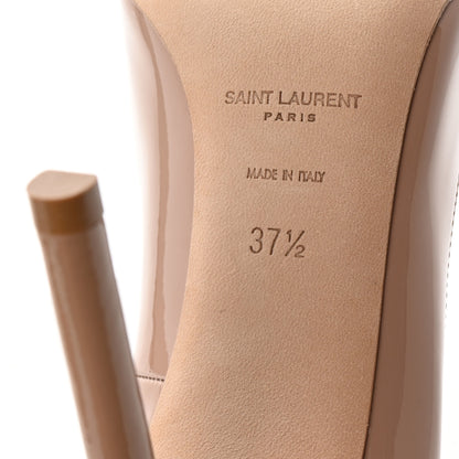 Saint Laurent Vernice Patent Anja 105 Pumps 37.5 Nude 7 of 10
