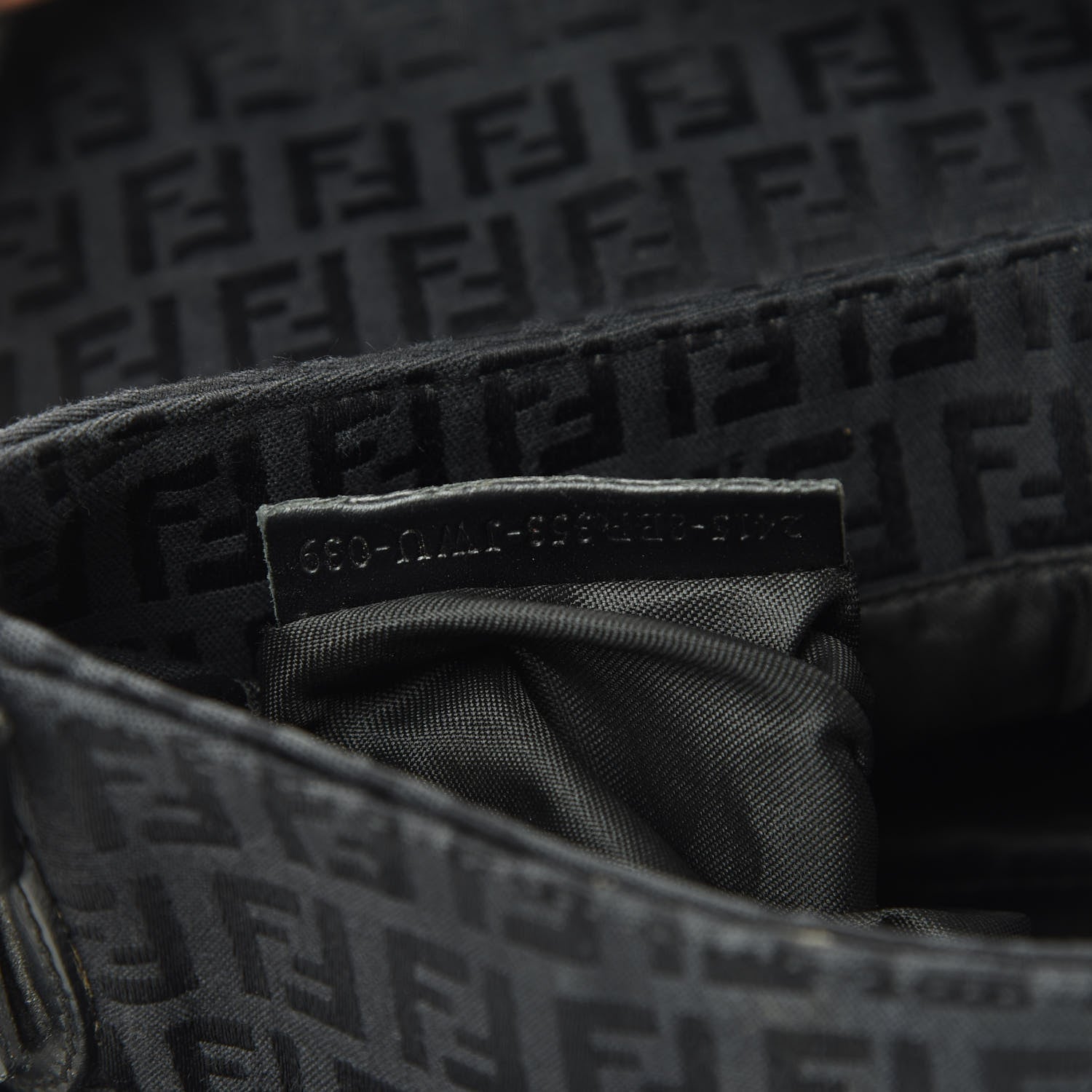 Fendi Zucchino Small Chef Shoulder Bag Black 7 of 12