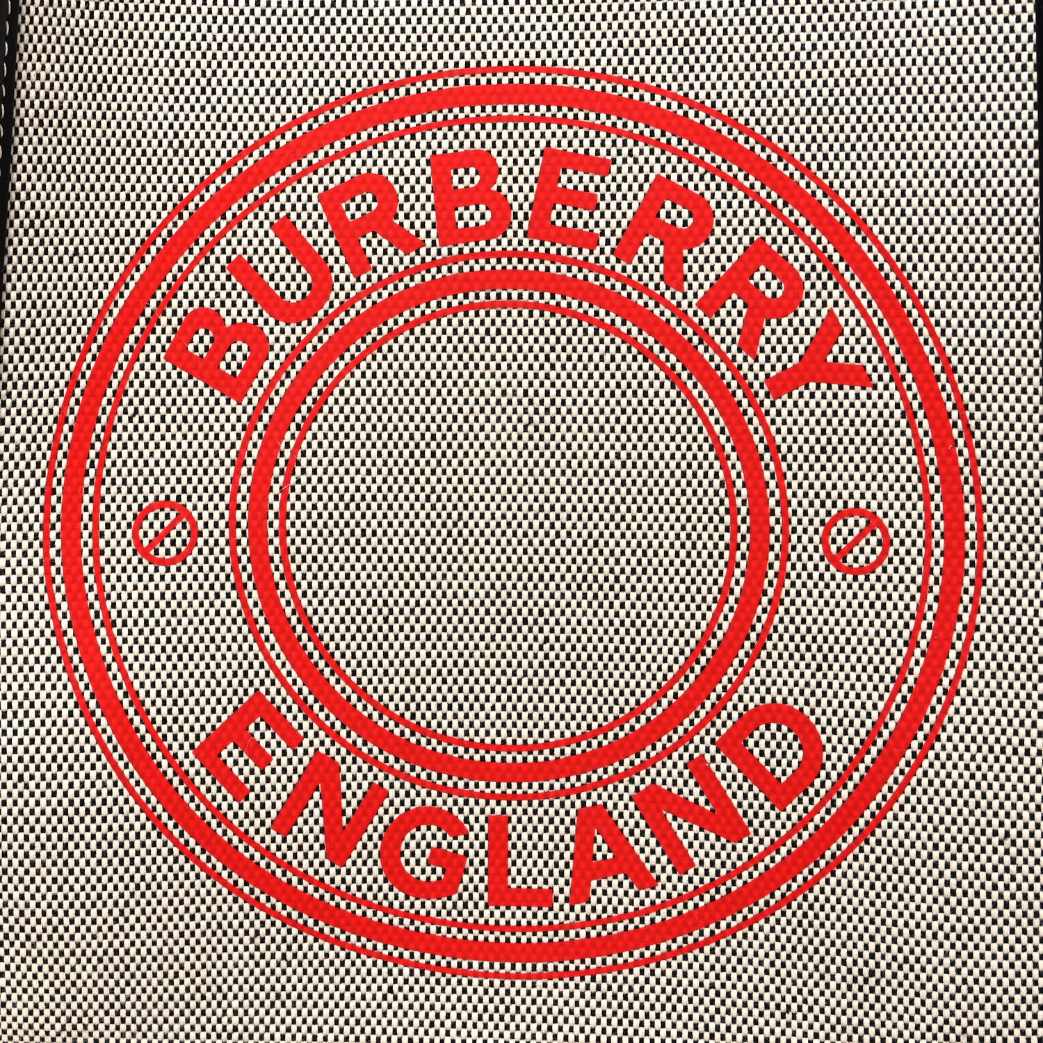 Burberry Canvas Cotton Small Peggy Bucket Bag Black Fiery Red 7 of 9