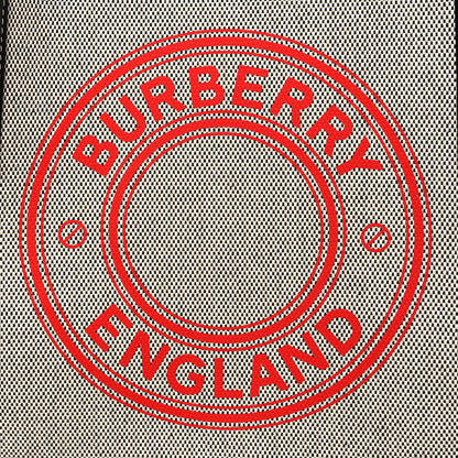Burberry Canvas Cotton Small Peggy Bucket Bag Black Fiery Red 7 of 9
