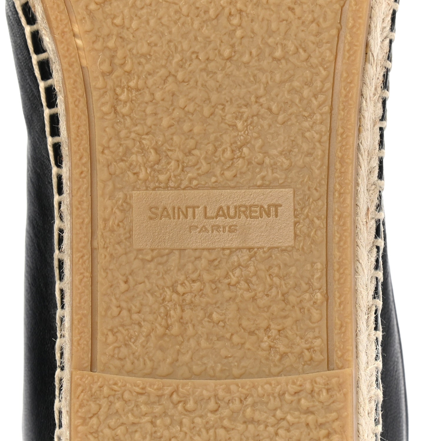 Saint Laurent Lambskin Monogram Espadrilles 41 Black 8 of 9