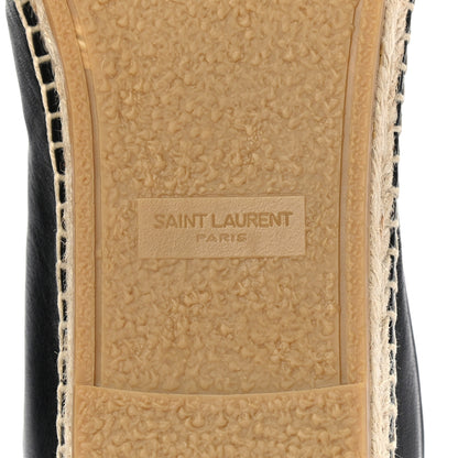 Saint Laurent Lambskin Monogram Espadrilles 41 Black 8 of 9