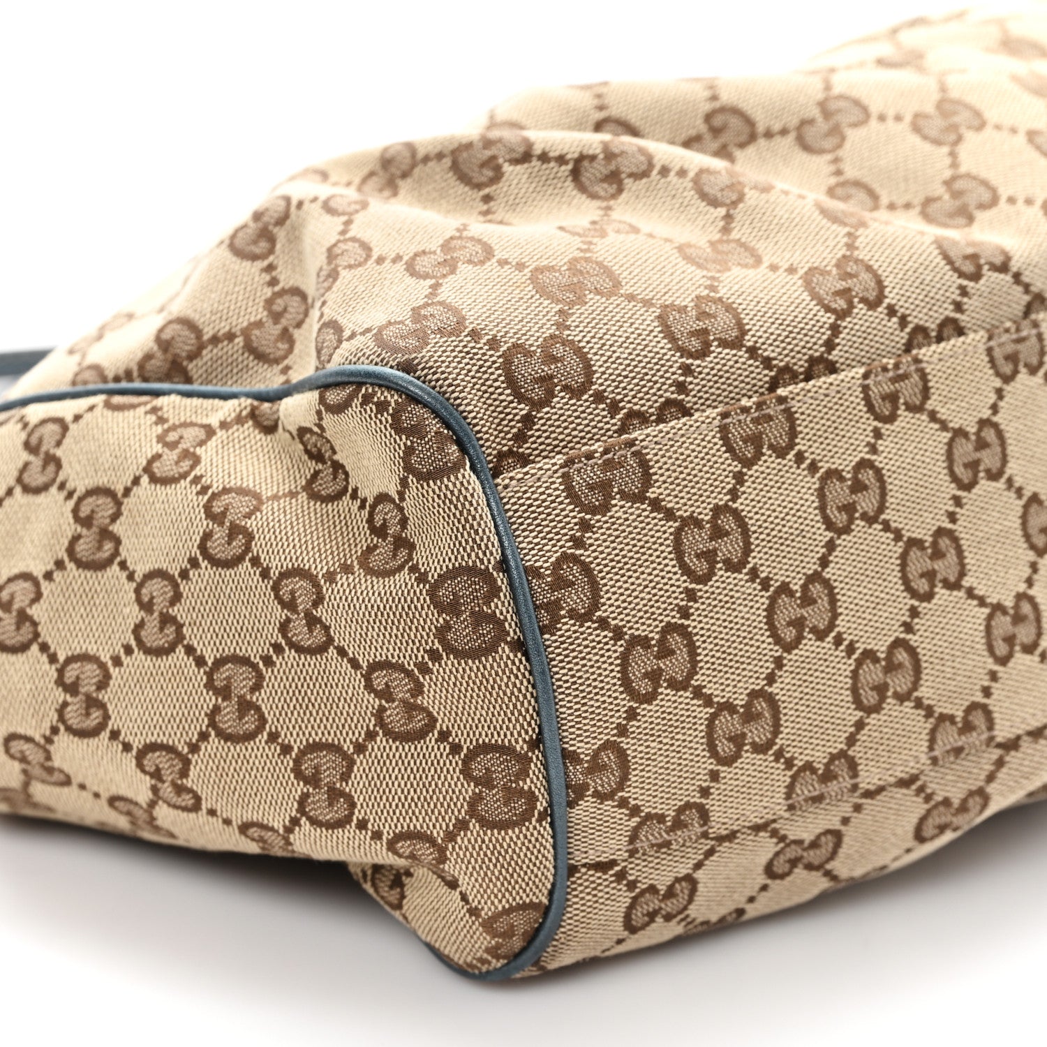 Gucci Monogram Medium Sukey Tote Metallic Blue 9 of 10