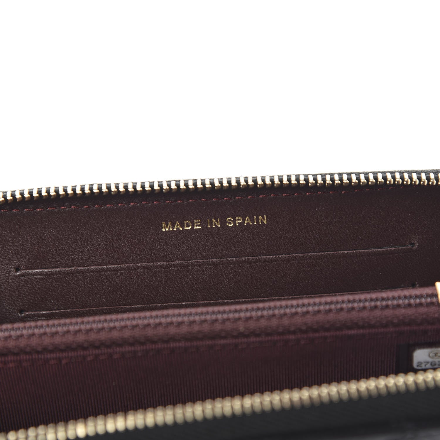 Chanel Lambskin Quilted Small Zip Around Wallet Black 7 of 9