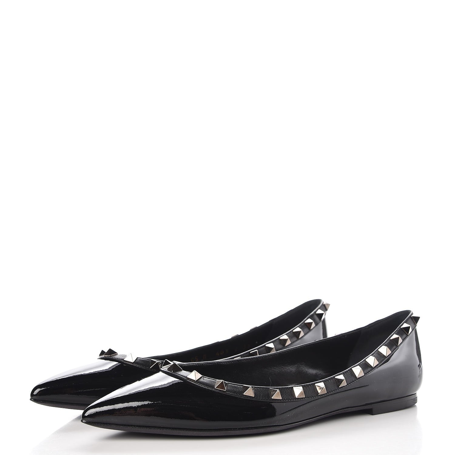 Valentino Garavani Patent Rockstud Ballerina Flats 39 Black 3 of 9