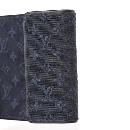 Louis Vuitton Mini Monogram Compact Wallet Blue 9 of 9