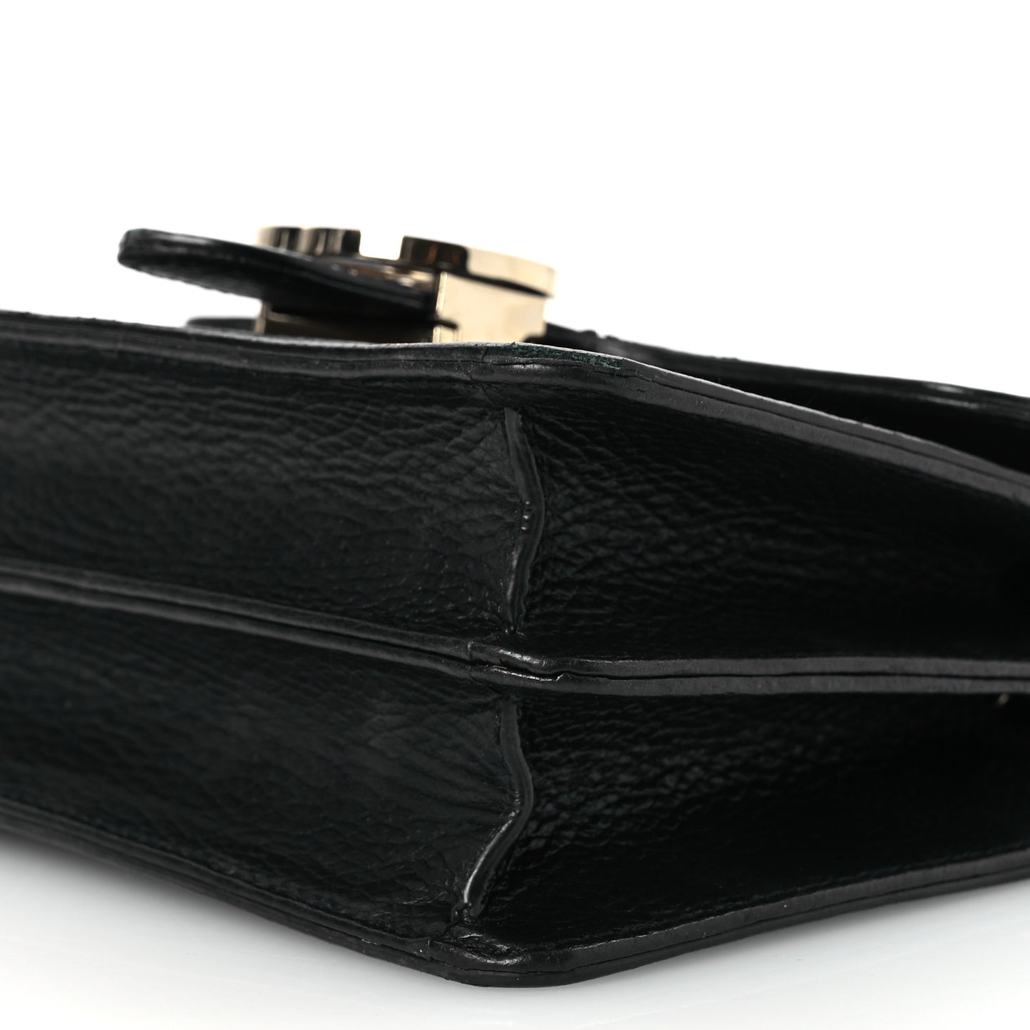 Dollar Calfskin Small Interlocking G Shoulder Bag Black