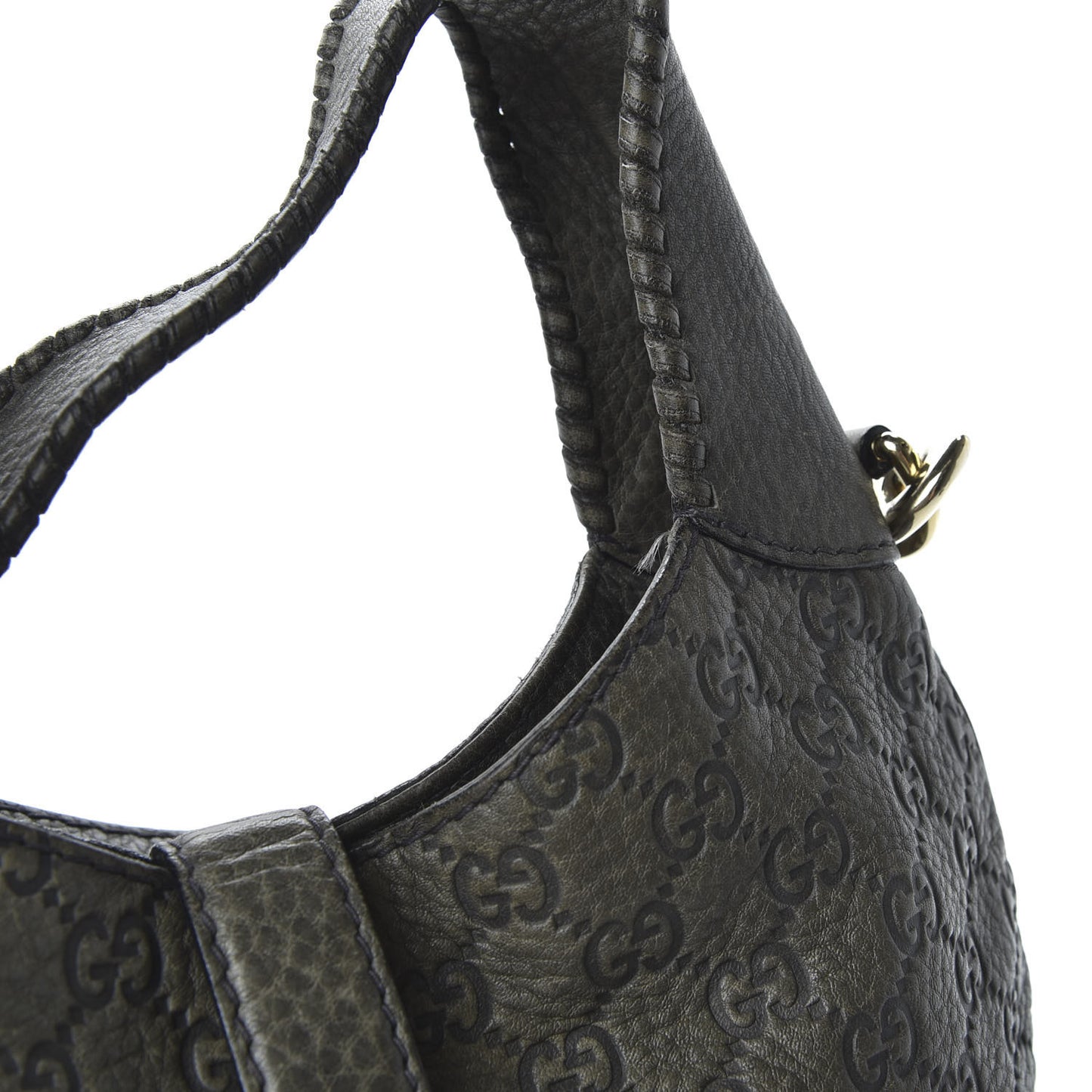 Guccissima Medium New Jackie Shoulder Bag Olive Green