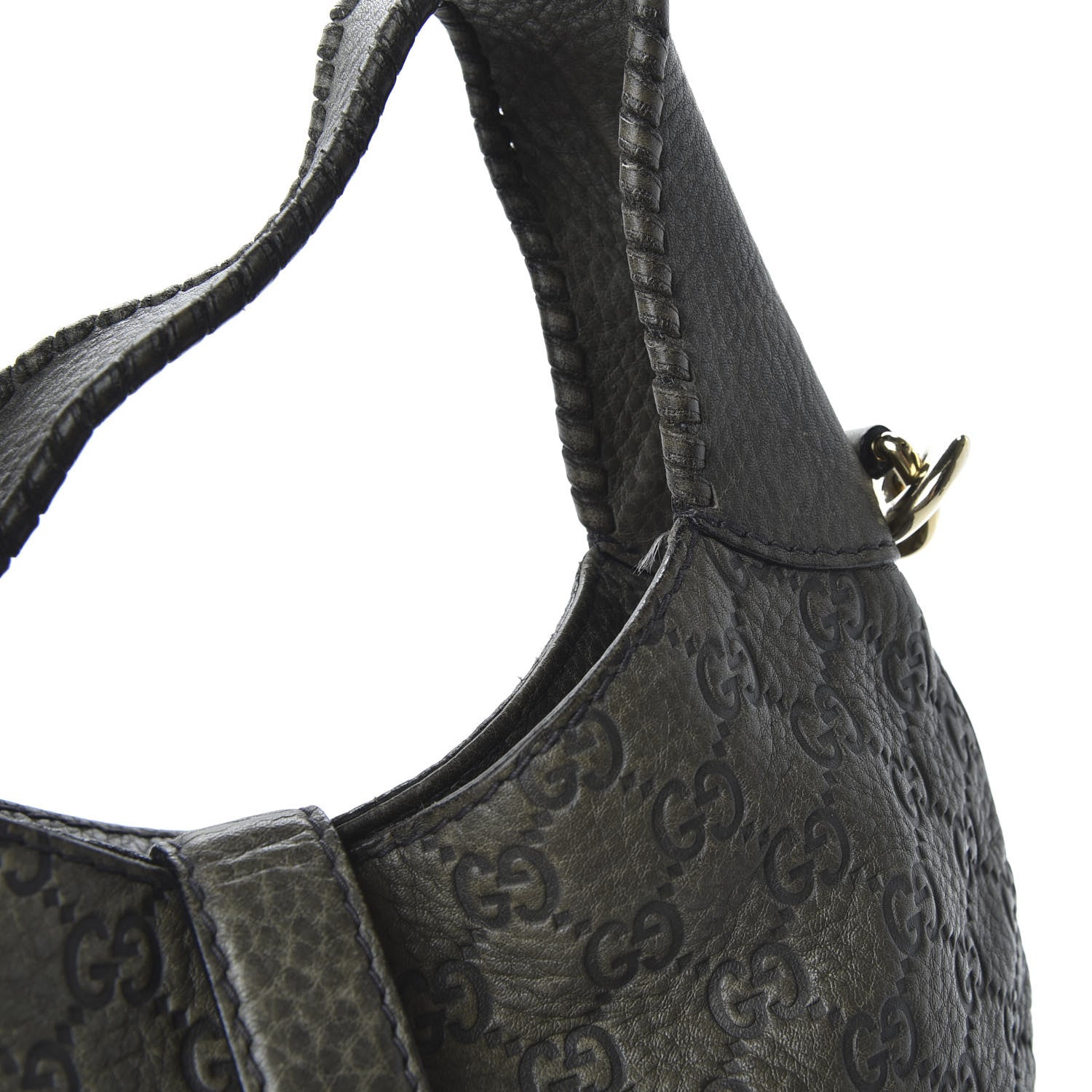 Gucci Guccissima Medium New Jackie Shoulder Bag Olive Green 13 of 13