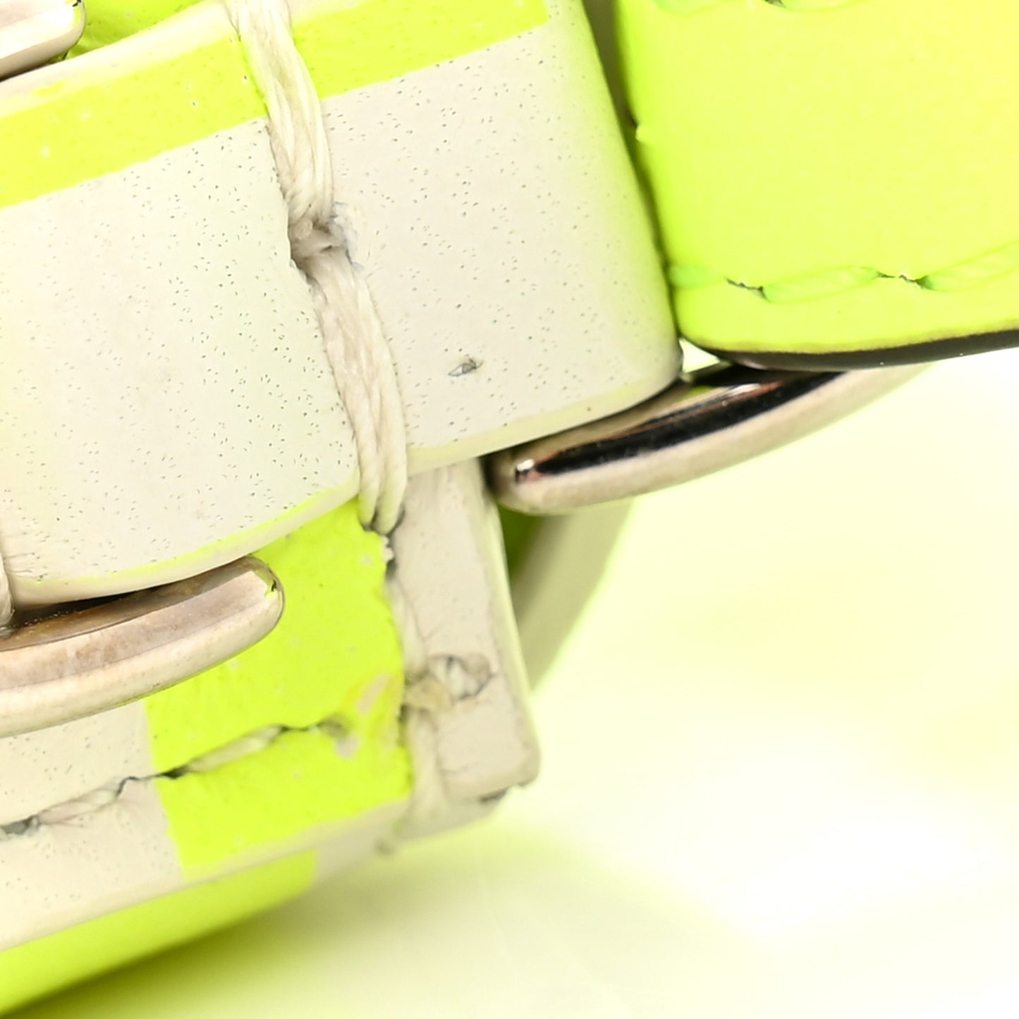 X MARC JACOBS Nappa Vitello King Logo Print Phone Baguette Yellow Fluo