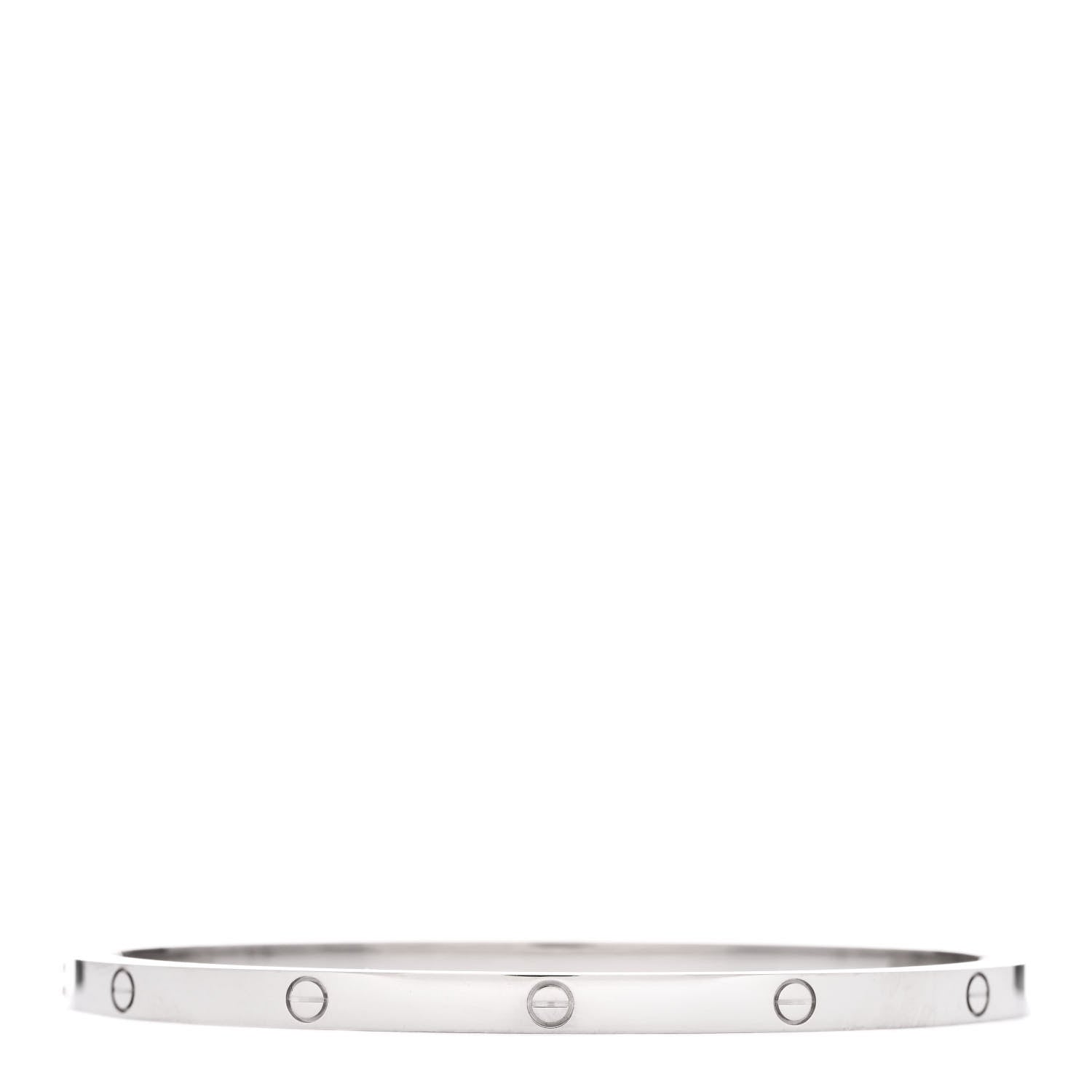 Cartier 18K White Gold Small LOVE Bracelet 18 2 of 5