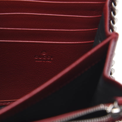 Gucci Tweed GG Monogram Mini Dionysus Chain Wallet White Black Romantic Cherry 6 of 10