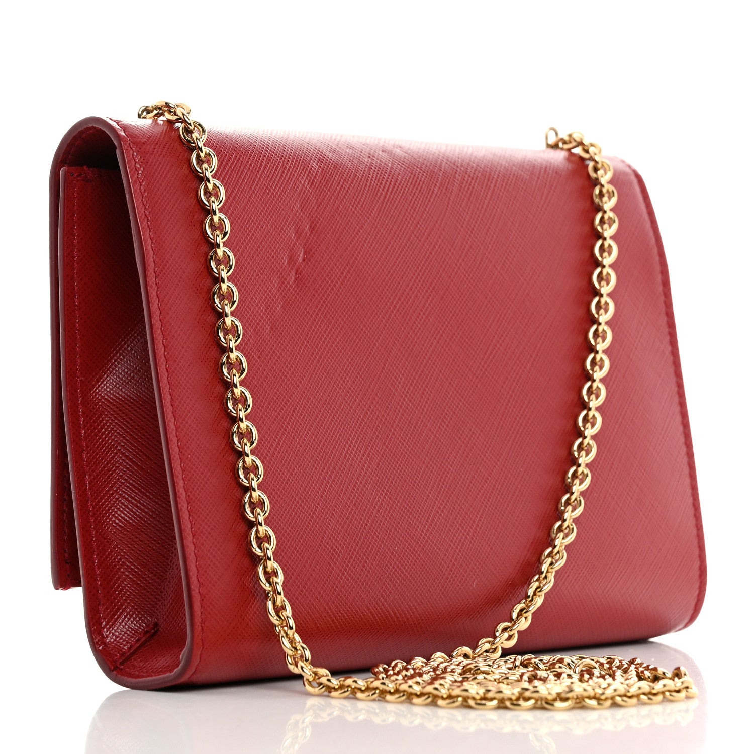 Salvatore Ferragamo Printed Calfskin  Mini Miss Vara Bow Chain Bag Rosso 2 of 11