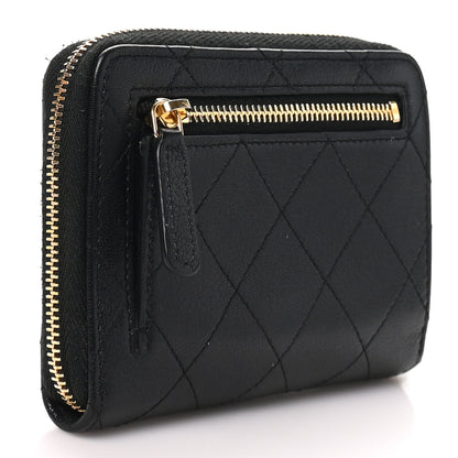 Chanel Calfskin Quilted Compact Wallet Black 3 of 10