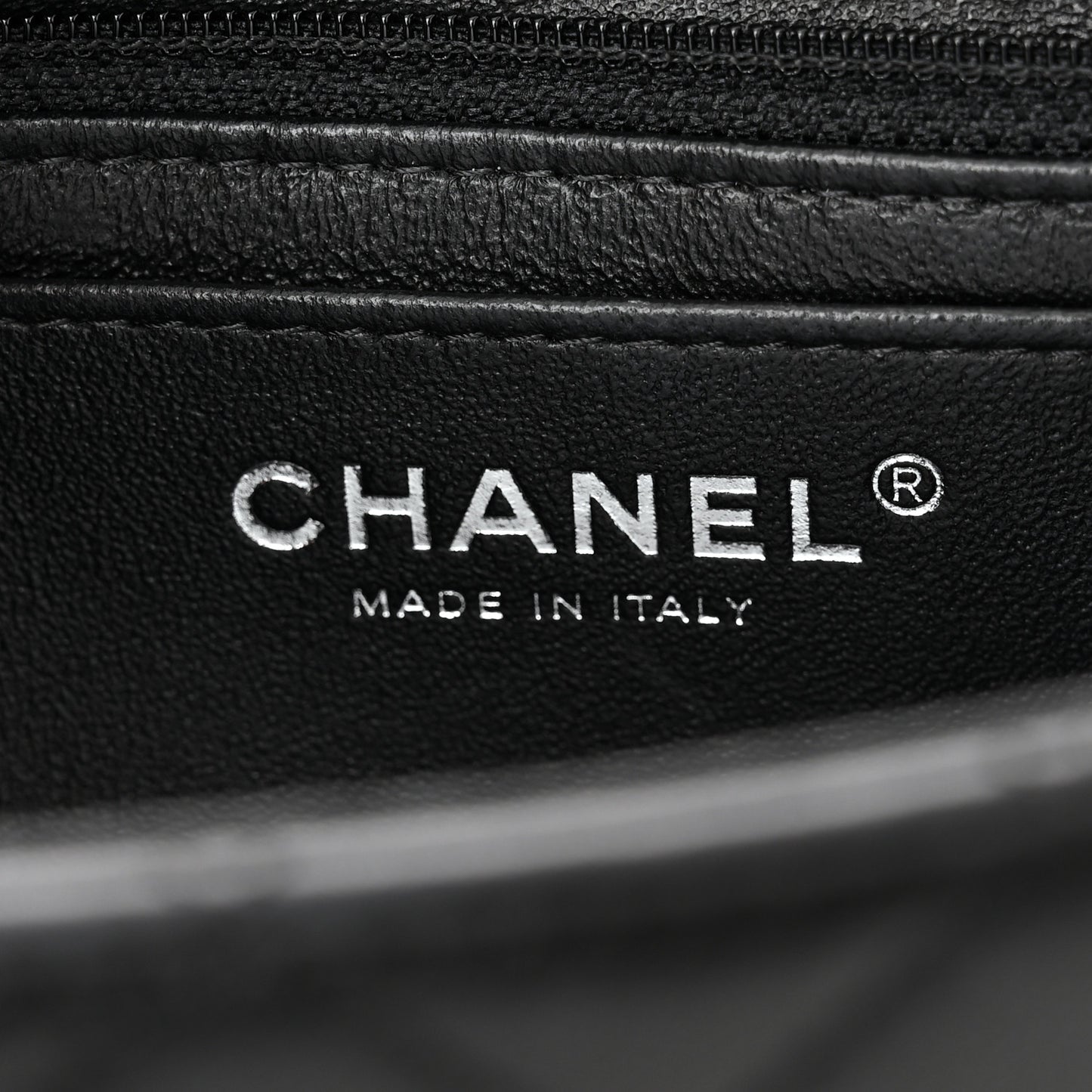 Lambskin Quilted Mini Rectangular Flap Black