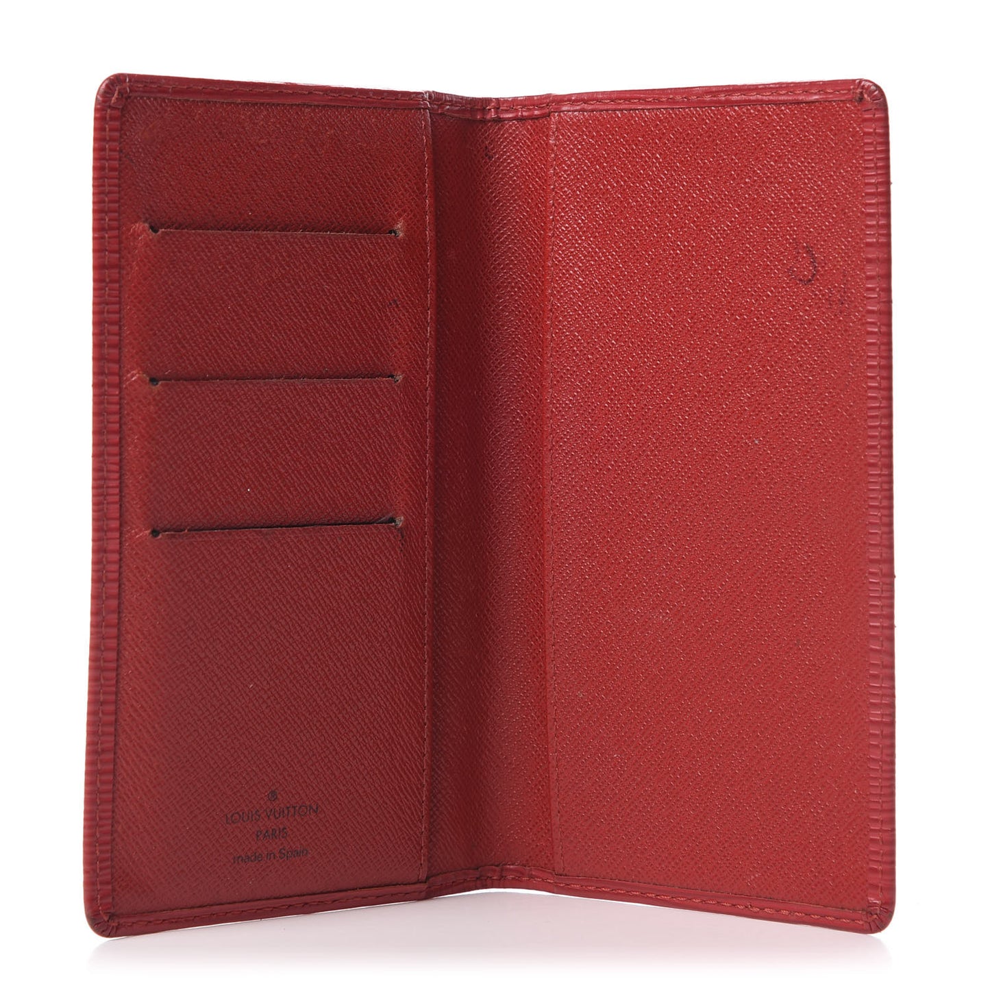 Epi Checkbook Organizer Wallet Castillan Red
