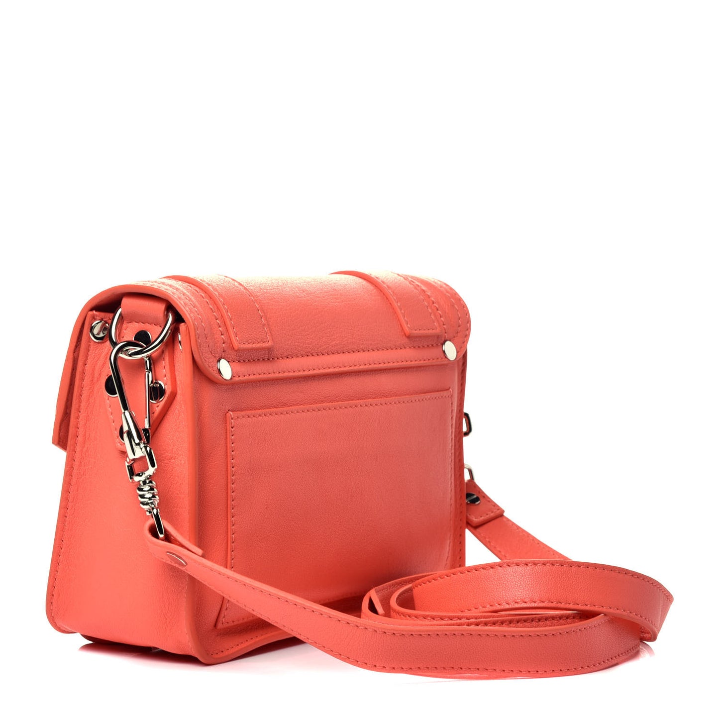 Lambskin PS1 Mini Crossbody Bag Neon Coral